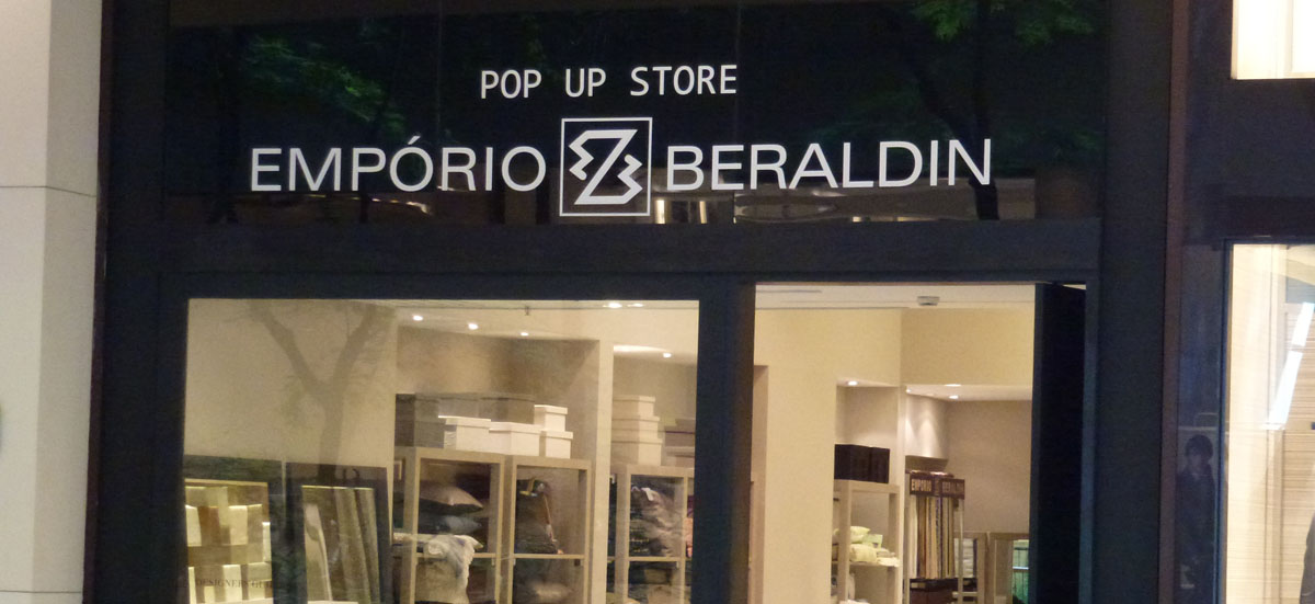 Pop Up Store Emporio Beraldin no Shopping Cidade Jardim