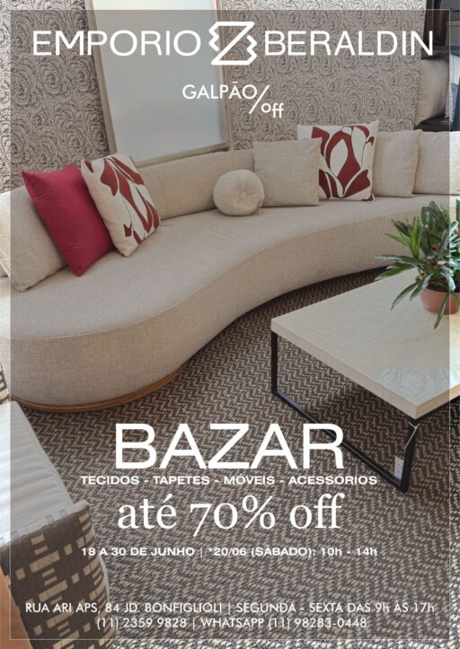 BAZAR DO OUTLET DE 18/06 ATÉ 30/06